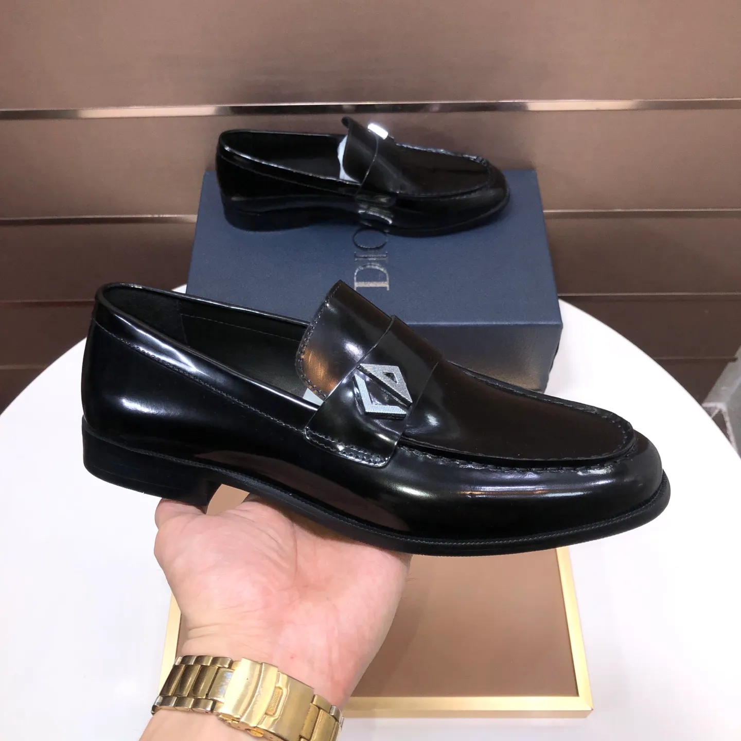 Men's shoes 💰580💰[Dior] (water-dyed cowhide lining) Dior original 1:1 high-quality factory, imported original materials, imported raw cowhide, water-dyed cowhide lining, original TPU outsole, code number: 39-44 (45 customized)